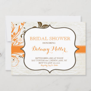Fall Floral Bridal Shower Invitations