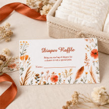Fall Floral Diaper Raffle Baby Shower