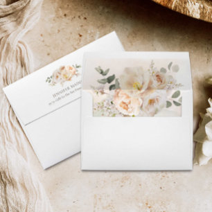 Fall Floral Eucalyptus Invitation Envelope