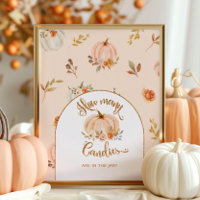 Fall floral gold foil pumpkin how many candies