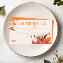 fall floral leaves baby shower 