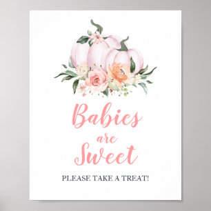 Fall Floral Little Pumpkin Babies are Sweet Poster