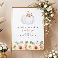 Fall Floral Little Pumpkin Baby Shower Welcome