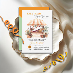 Fall Floral 'Off the Market' Bridal Shower  Invitation