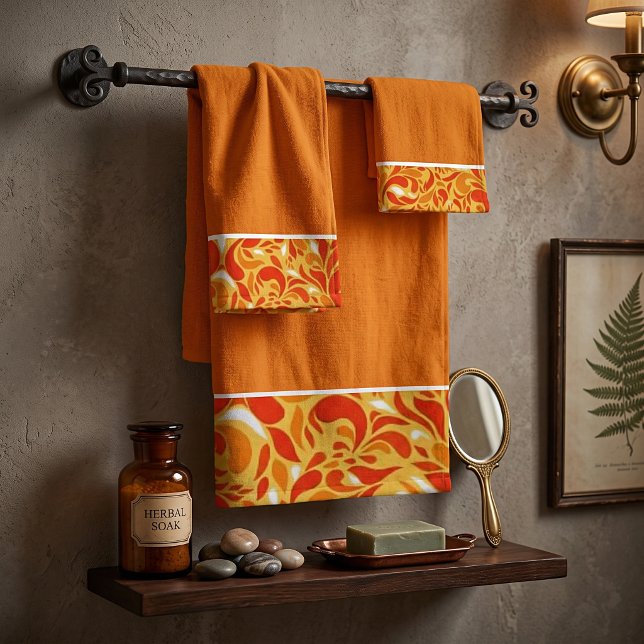 Fall floral paisley  bath towel set (Creator Uploaded)