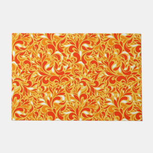 Fall floral paisley doormat