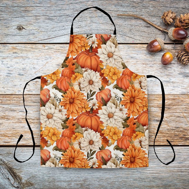 Fall Floral Pumpkin Apron (Creator Uploaded)