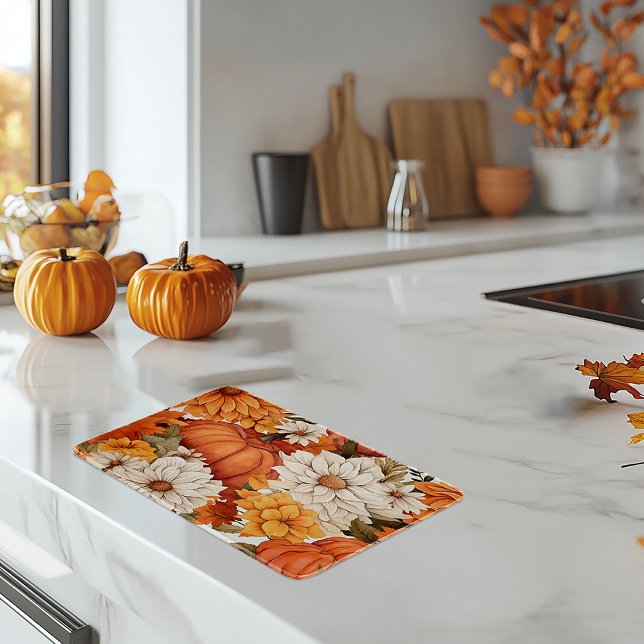 Fall Floral Pumpkin Cutting Board (Creator Uploaded)