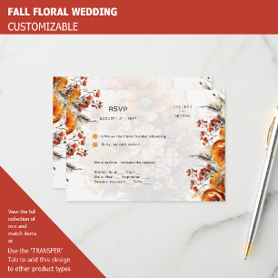 FALL FLORAL RSVP   ORANGE FLOWERS   RUSTIC WEDDING