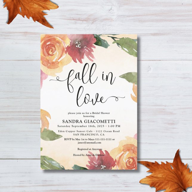  Fall Floral Scripture Bridal Shower Invitation (Creator Uploaded)
