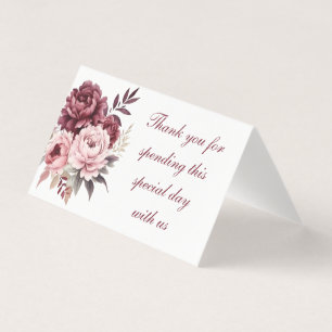 Fall Floral Watercolor Burgundy Peony Wedding