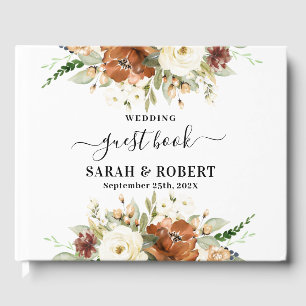 Fall Floral wedding Guest Book