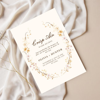 Fall Floral Wedding Invitation