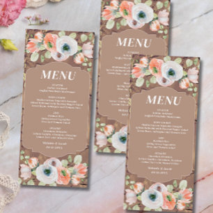 Fall Floral Wedding Menu