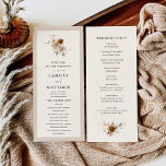 Fall Floral Wedding Program Programme<br><div class="desc">Our Fall Floral Wedding Program features elegant autumn-inspired floral designs,  perfect for your seasonal celebration. Personalise the details to guide your guests and create a beautiful keepsake for your special day. Ideal for outdoor and garden weddings. Matching items in our Bohemian Fall Garden Wedding Collection - Cava party design</div>