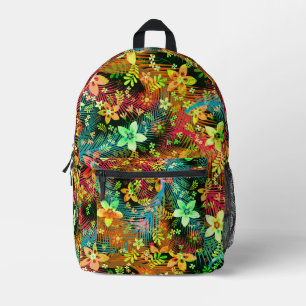 Fall Flower Bouquet - Edelweiss Flower Feathers Printed Backpack