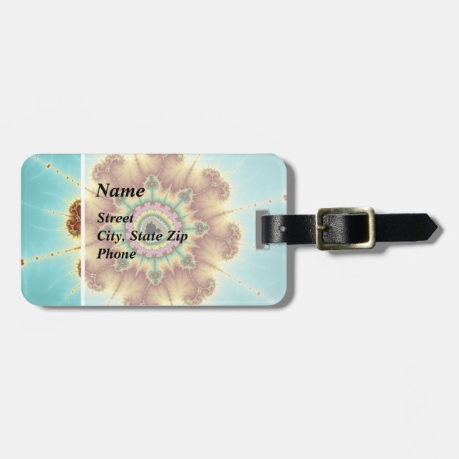 Fall Flower - Fractal Art Luggage Tag (Front Horizontal)