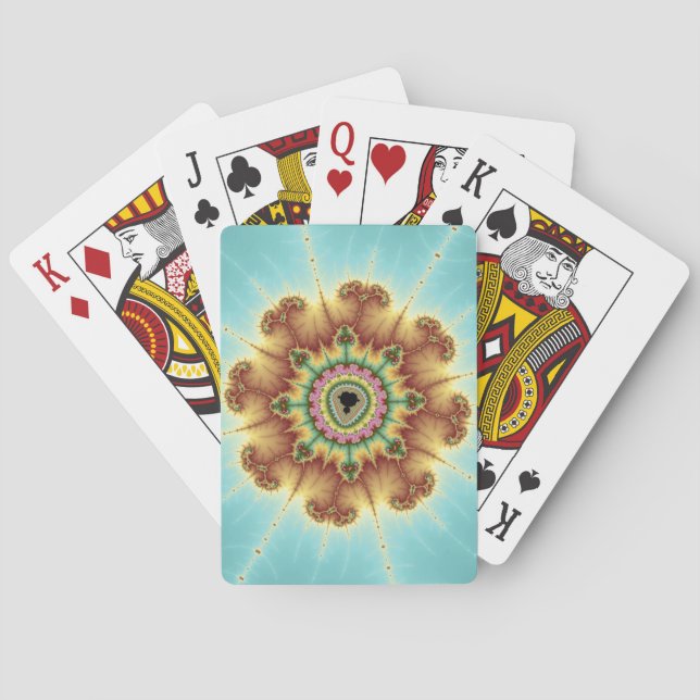 Fall Flower - Fractal Art Playing Cards (Back)