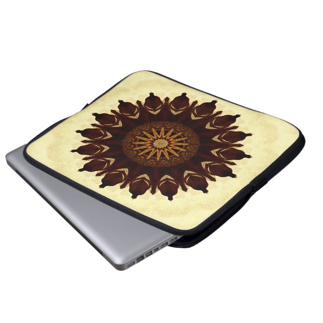 Fall Flower Mandala...... Laptop Sleeve (Front Bottom)