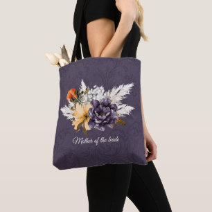 Fall Flowers and Pampas Grass Mother of the Bride Tote Bag