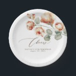 Fall Flowers Elegant Romantic Paper Plate<br><div class="desc">Fall flowers paper plates</div>