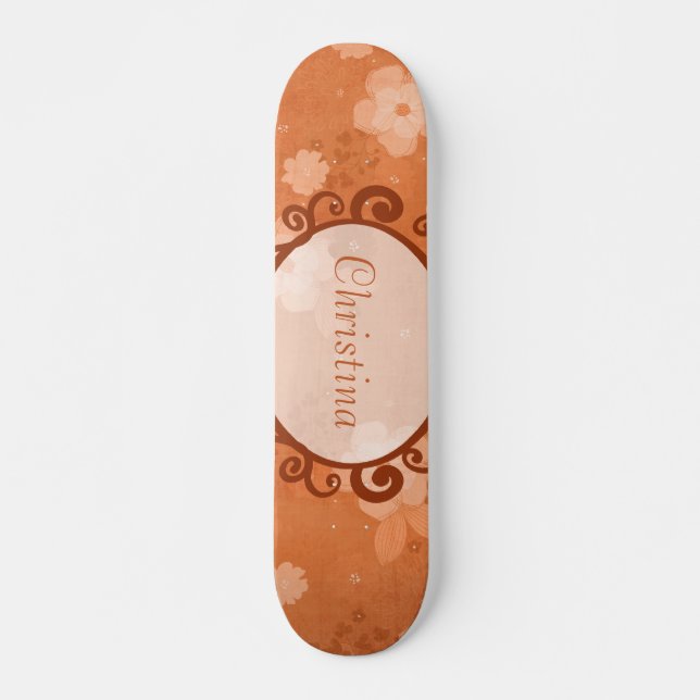 Fall Flowers Mini Skateboard (Front)