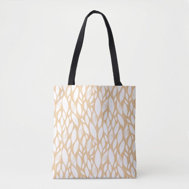 Fall Flowers Orange Tote Bag (Front)