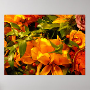 Fall Flowers Poster
