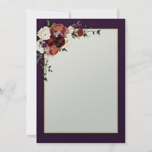 Fall Flowers Terracotta Cream Burgundy floral  Invitation