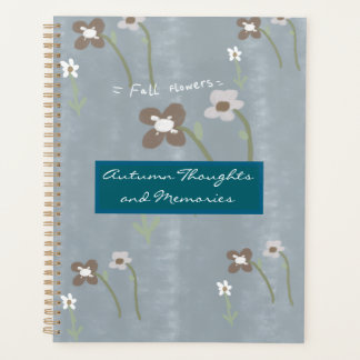 Fall Flowers Watercolor Autumn Notebook Planner