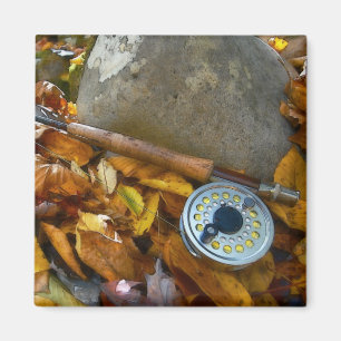 Fall Fly Fishing Rod Magnet