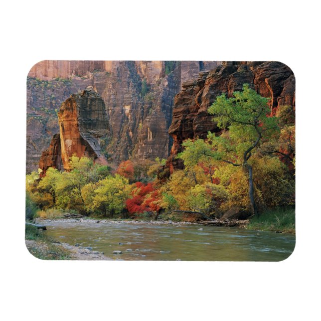 Fall foliage along Virgin River near gateway to Magnet (Horizontal)