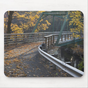 Fall foliage and a bridge over the Millers Mouse Pad