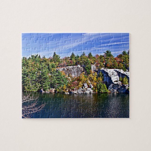 Fall Foliage around Lake Minnewaska Jigsaw Puzzle (Horizontal)