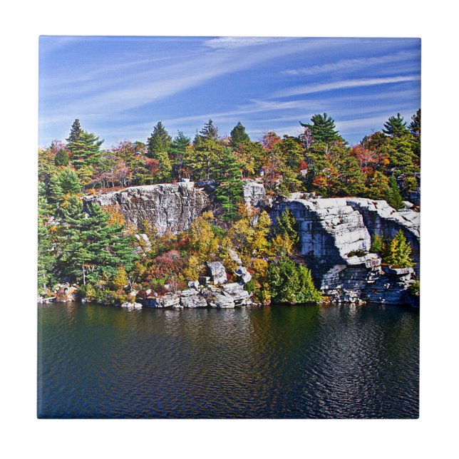 Fall Foliage around Lake Minnewaska Tile (Front)