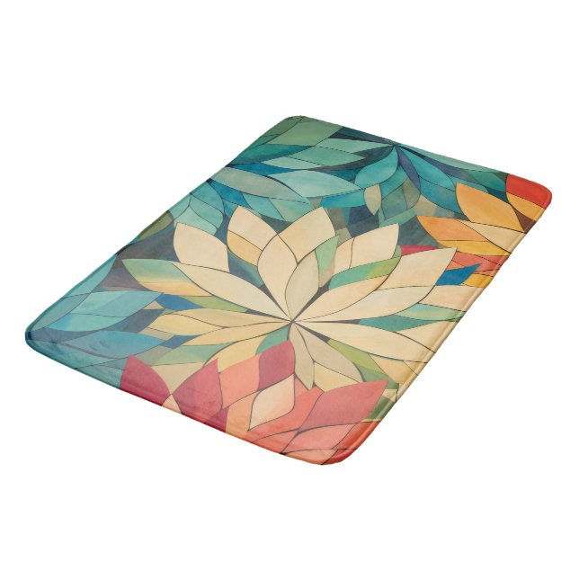 Fall Foliage Autumn leaves Bath Mat (Angled)