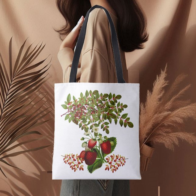 Fall Foliage Autumn Leaves Berry Sweet Greenery  Tote Bag (Fall Foliage Autumn Leaves Berry Sweet Greenery Tote Bag)