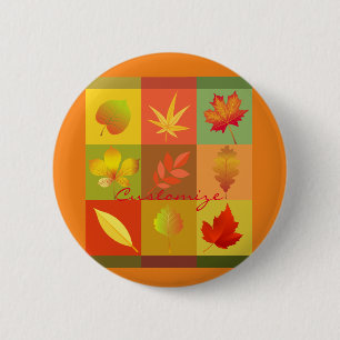 Fall Foliage Autumn Leaves Thunder_Cove 6 Cm Round Badge