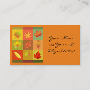 Fall Foliage Autumn Leaves Thunder_Cove Business Card