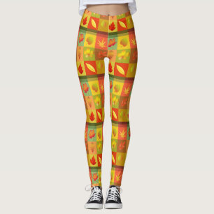 Fall Foliage Autumn Leaves Thunder_Cove Leggings