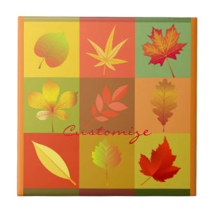 Fall Foliage Autumn Leaves Thunder_Cove Tile