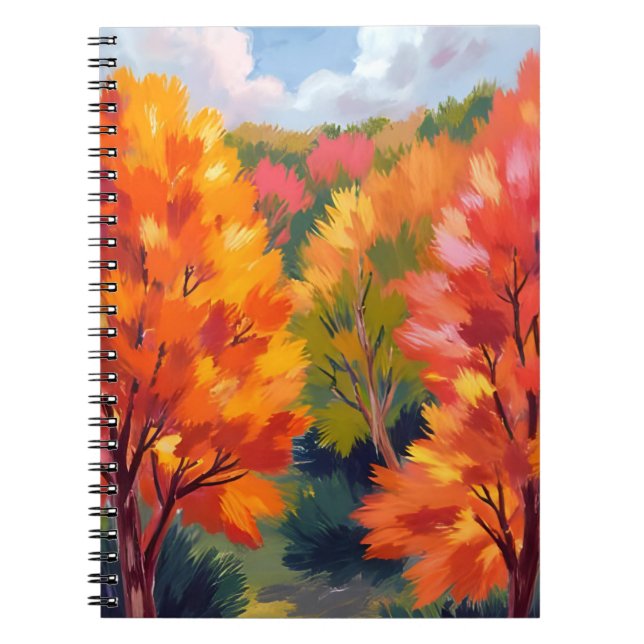 Fall Foliage | Autumn Leaves Watercolor Nature Notebook (Front)