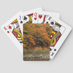 Fall Foliage Bordering River Nature Orton Playing Cards