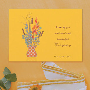 Fall Foliage Centerpiece Thanksgiving card