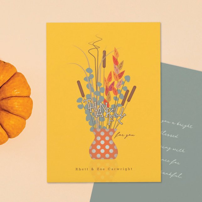 Fall Foliage Centerpiece Thanksgiving card (Creator Uploaded)