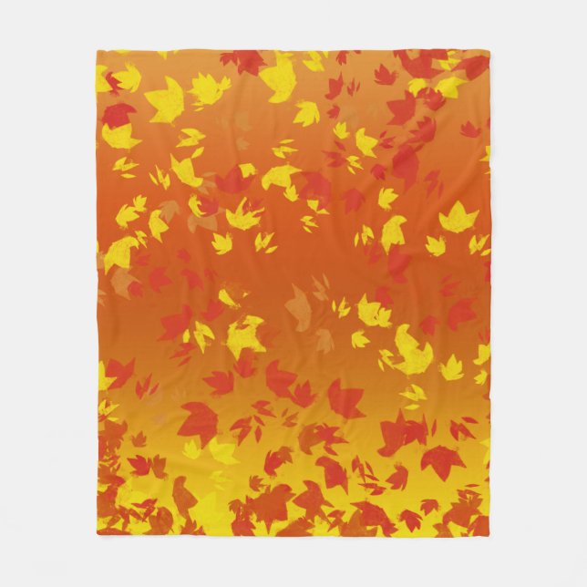 Fall Foliage Fleece Blanket (Front)