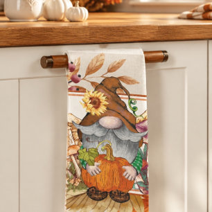 Fall Foliage Gnome Tea Towel