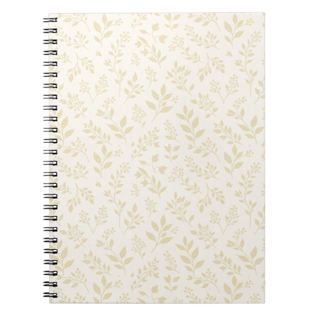 Fall Foliage Golden Wheat - Neutral Notebook (Front)