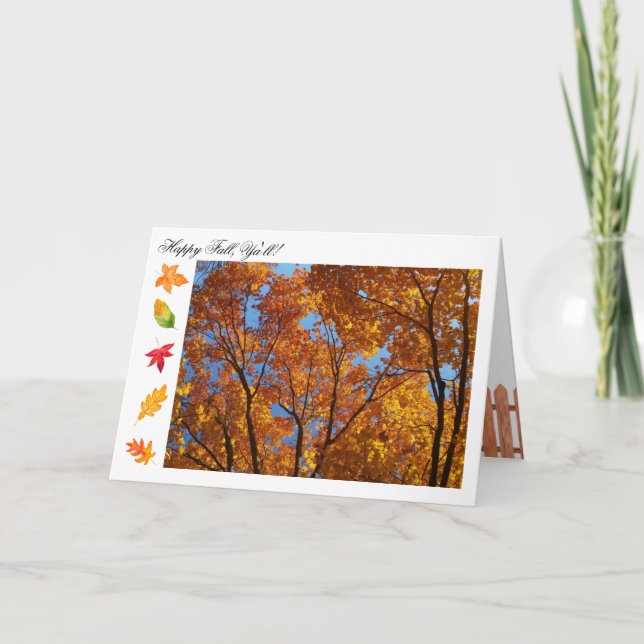 Fall Foliage / Golden Yellow / Happy Fall Y'all Card (Front)