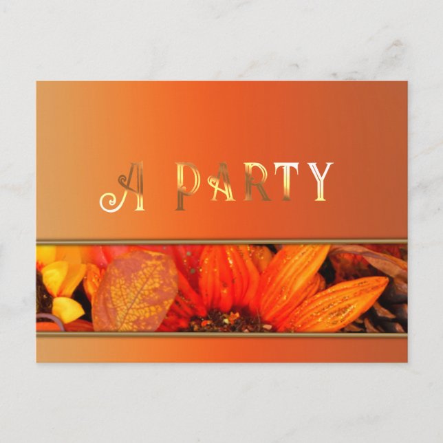 Fall Foliage Invitation Postcard (Front)